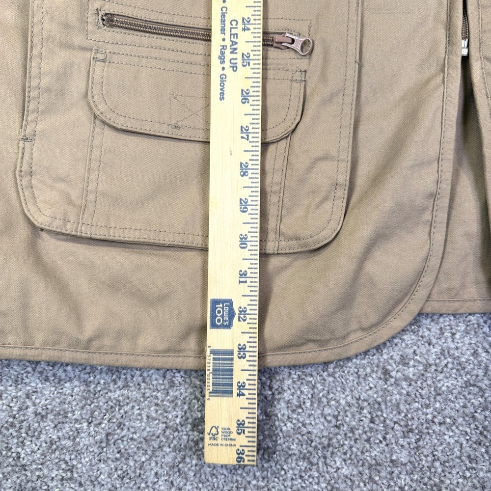 HQ Issue Tactical Vest Men L Tan Multi-Pocket Utility Hunting Fishing Gorpcore - Picture 14 of 14